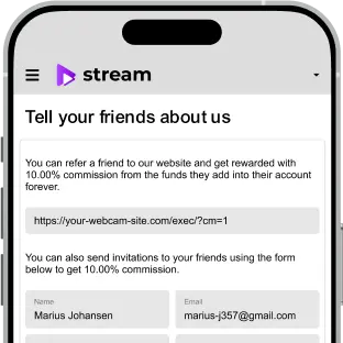 Affiliate & Model Referral Tools